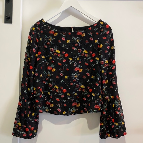 Club Monaco Floral Bell Sleeve Blouse - Picture 1 of 3